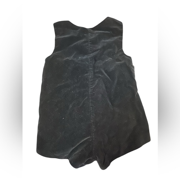 Vintage Baby Romper Black Velvet Red Lined Embroidered‎ Castle Size 18 Months - Picture 4 of 4